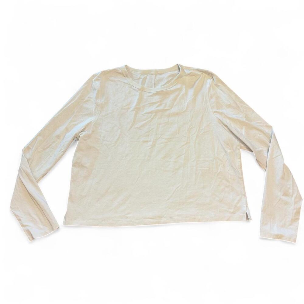 Lululemon large ivory / cream long sleeve shirt great condition